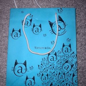 Tiffany @ Cat Street Tokyo Japan shopping bag cat Andy Warhol rare
